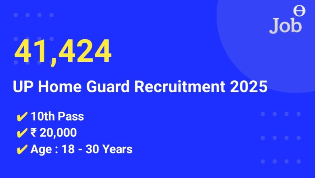 UP Home Guard Recruitment 2025 online application detail