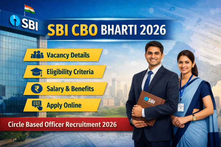 SBI CBO Bharti 2026 Circle Based Officer recruitment notification banner