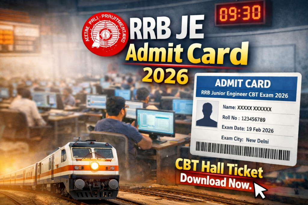 RRB JE Admit Card 2026 CBT Hall Ticket Download