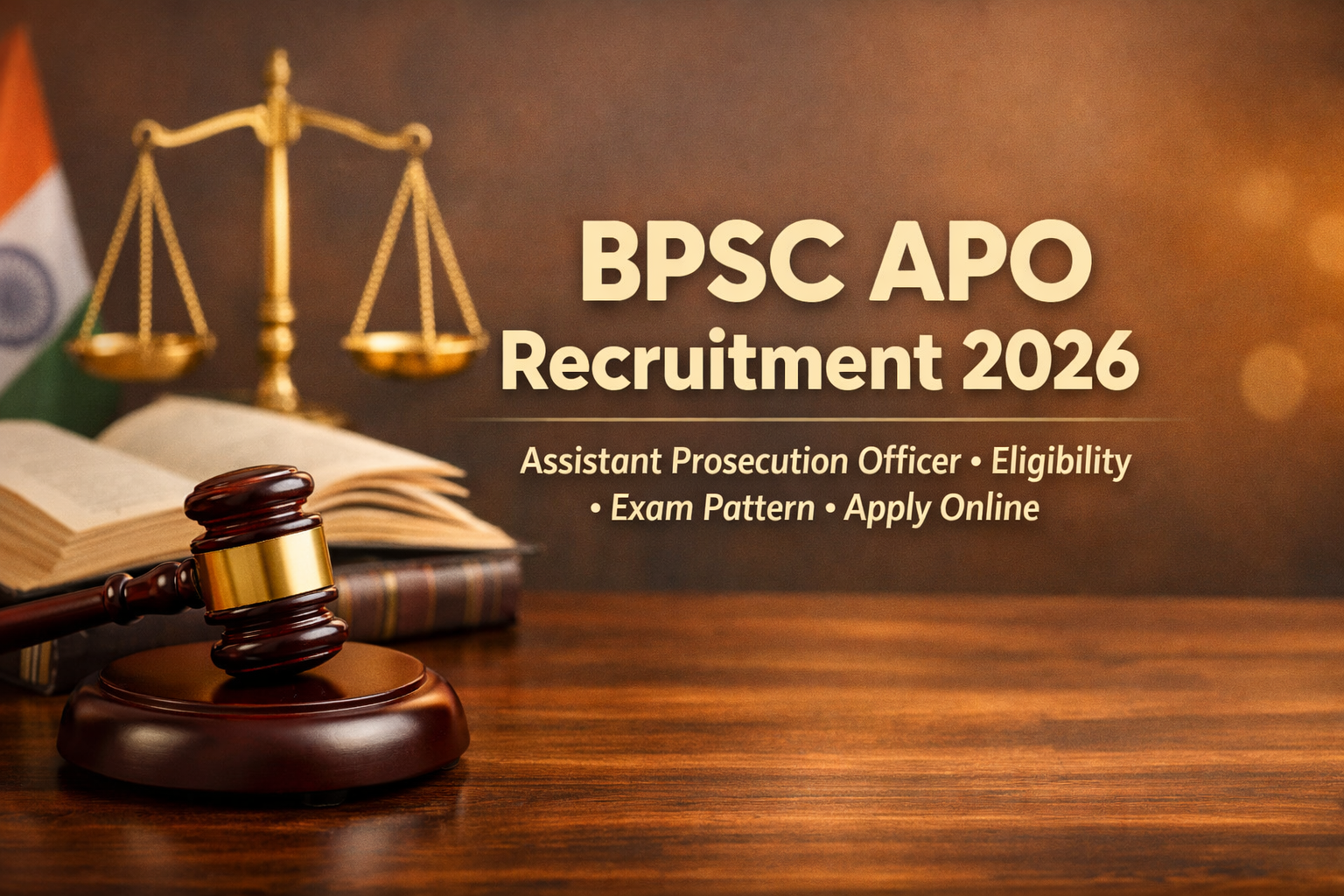 BPSC APO Recruitment 2026 feature image showing Assistant Prosecution Officer eligibility, exam pattern and apply online details