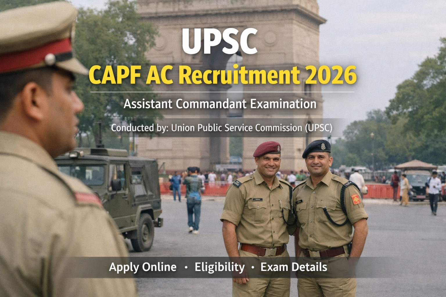 UPSC CAPF AC Recruitment 2026 Assistant Commandant Examination notification