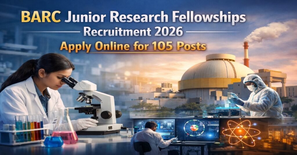 BARC Junior Research Fellowships Recruitment 2026 Apply Online for 105 Posts