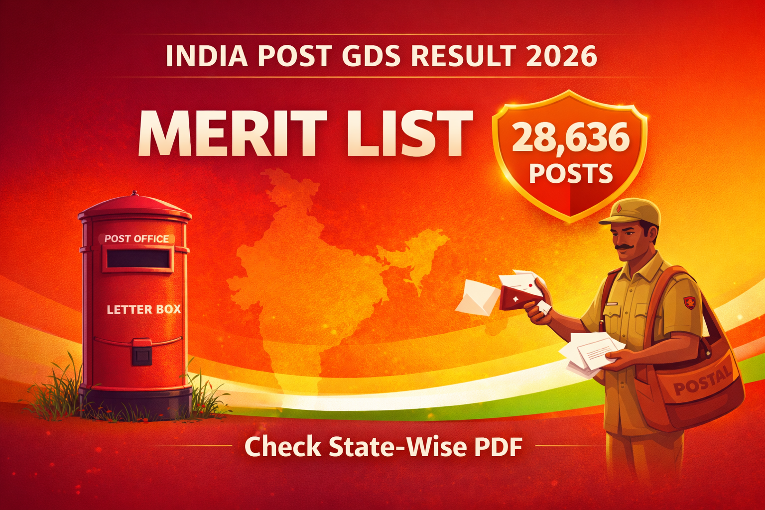 India Post GDS Result 2026 Merit List PDF Download for 28636 Posts