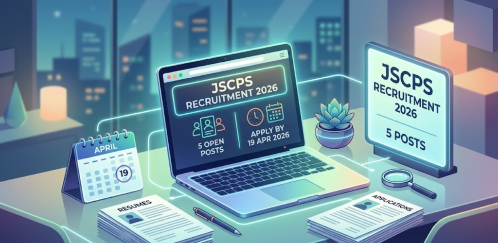 JSCPS Recruitment 2026 | 5 Posts | Apply Online by 19 April