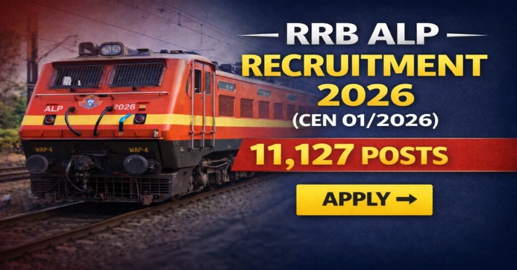 RRB ALP Recruitment 2026 CEN 01/2026 11127 Posts Apply Online