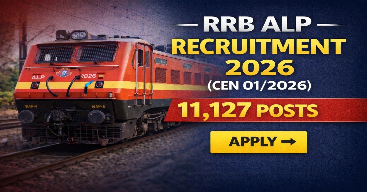RRB ALP Recruitment 2026 CEN 01/2026 11127 Posts Apply Online