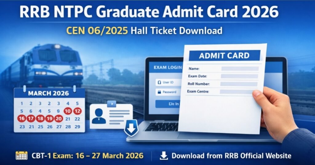 RRB NTPC Graduate Admit Card 2026