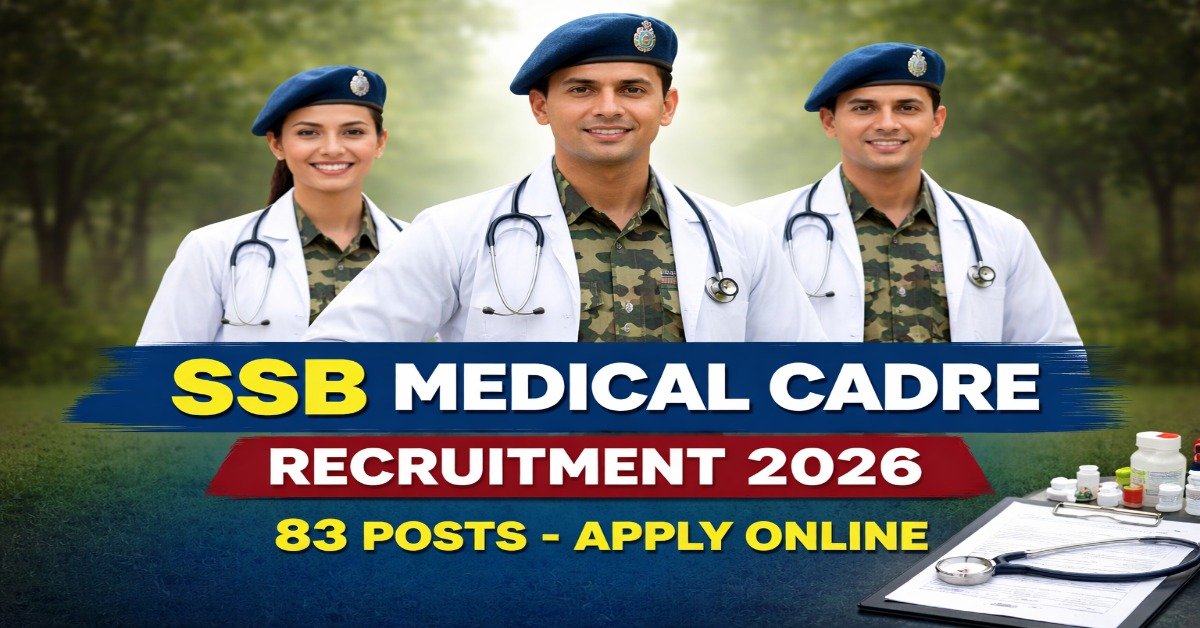 SSB Medical Cadre Recruitment 2026 apply online for 83 posts notification details eligibility