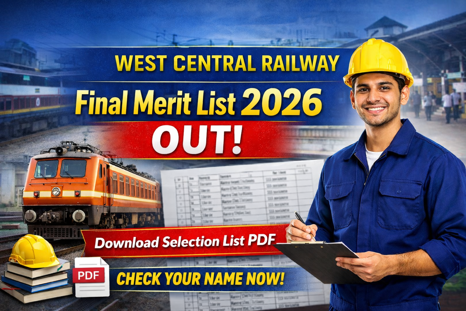 WCR Bhopal Apprentice Final Merit List 2026