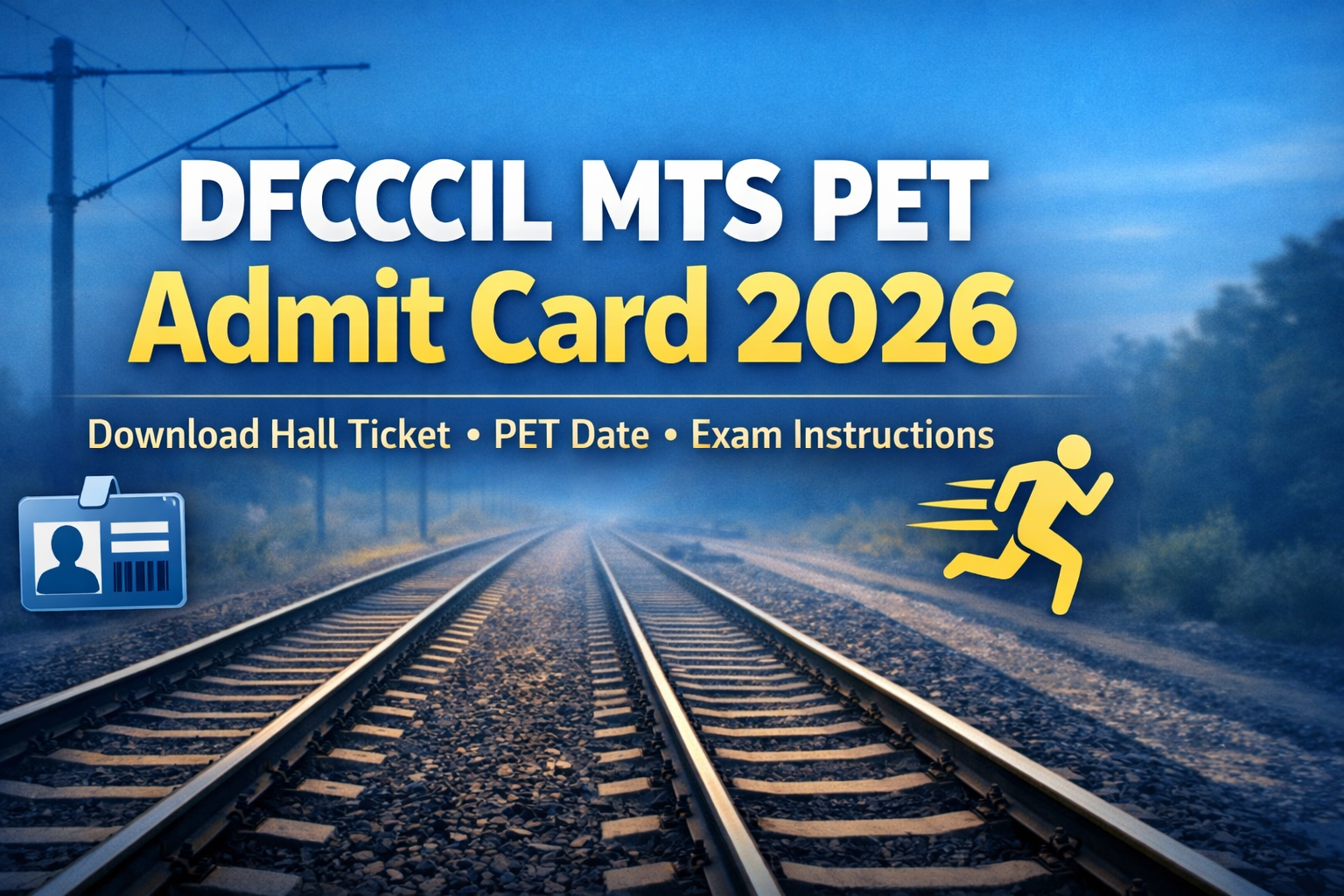 DFCCIL MTS PET Admit Card 2026 download hall ticket for PET exam date and physical test instructions