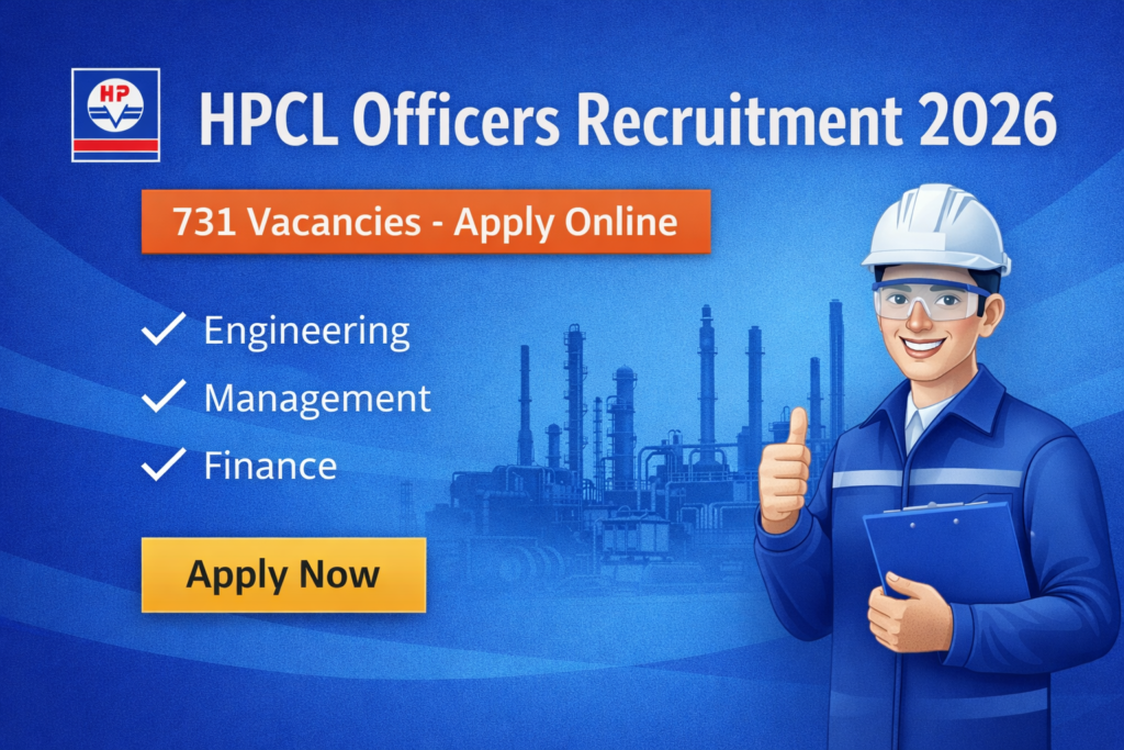 HPCL Officers Recruitment 2026 Apply Online for 731 Posts
