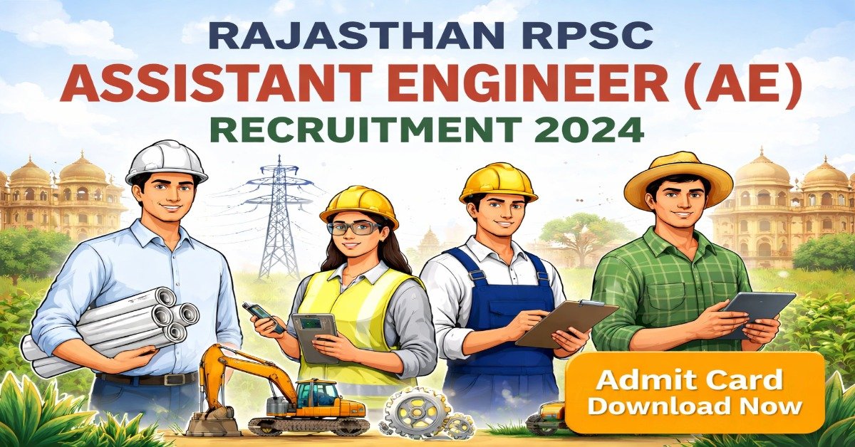 Rajasthan RPSC Assistant Engineer AE Recruitment 2024 mains admit card download for 1014 civil electrical mechanical agriculture posts