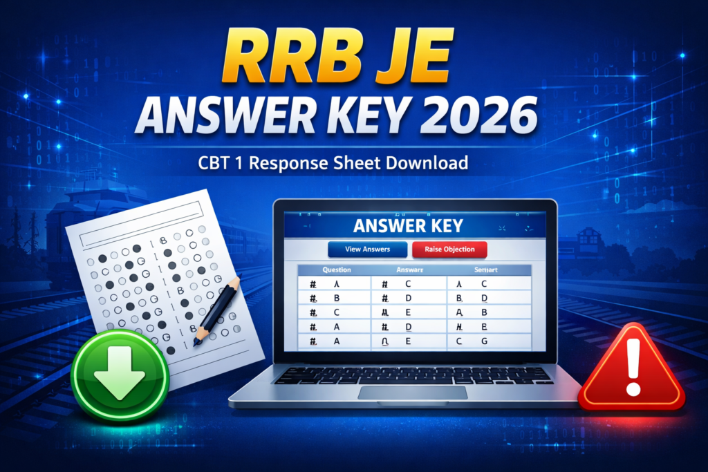 RRB JE Answer Key 2026 CBT 1 Response Sheet Download
