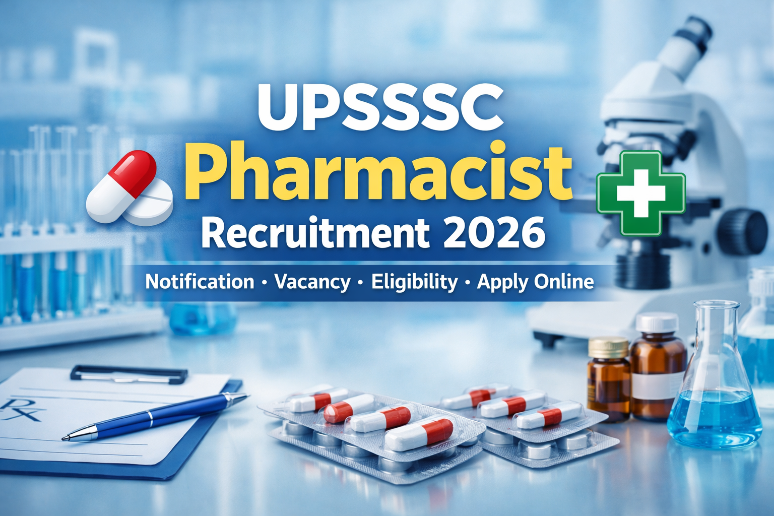 UPSSSC Pharmacist Recruitment 2026 notification vacancy eligibility and apply online details