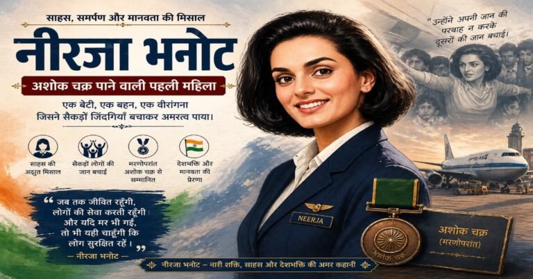 नीरजा भनोट का चित्र, अशोक चक्र पाने वाली पहली महिला, पैन एम फ्लाइट हीरोइन और भारतीय वीरांगना
