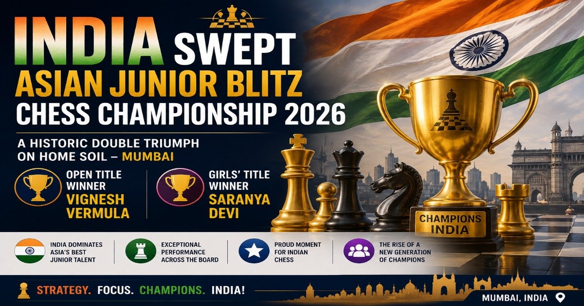 India sweeps Asian Junior Blitz Chess Championship 2026 in Mumbai