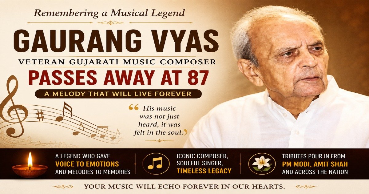Gaurang Vyas, veteran Gujarati music composer and singer
