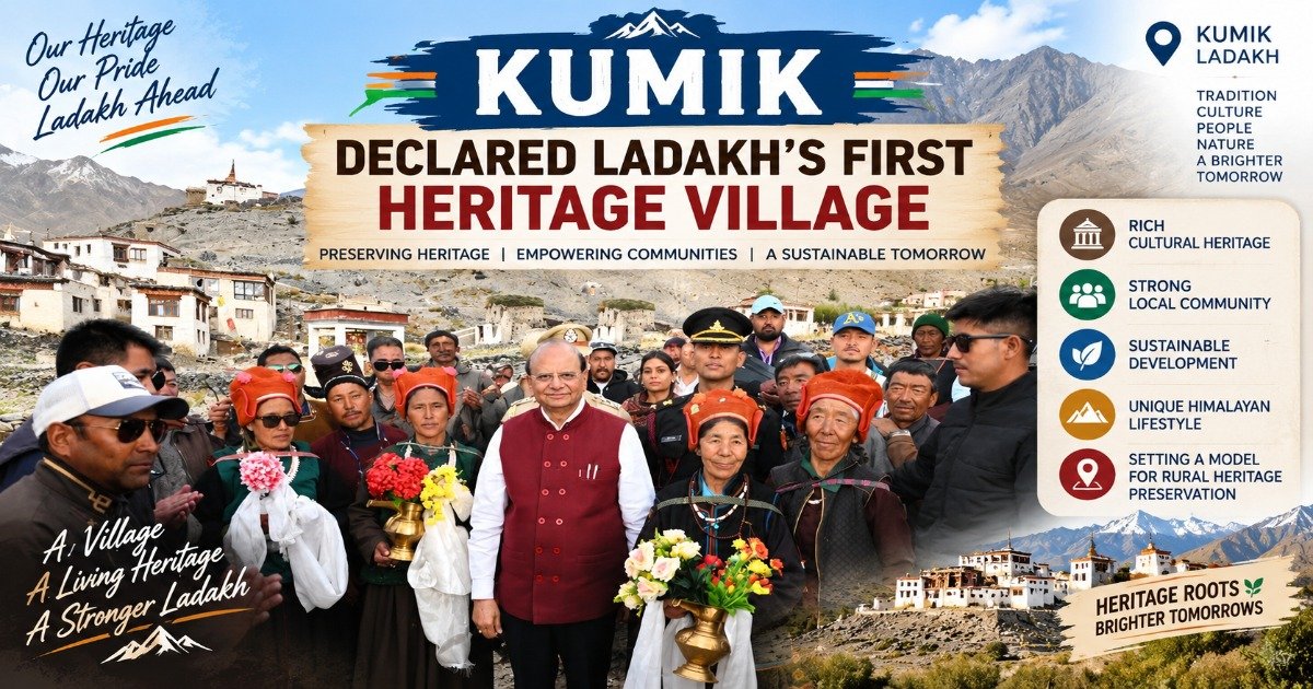 Kumik village in Ladakh declared the region’s first heritage village