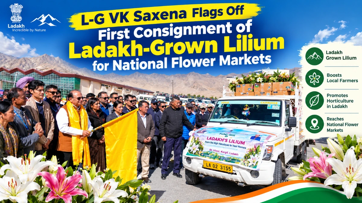 L-G VK Saxena flags off first consignment of Ladakh-grown Lilium