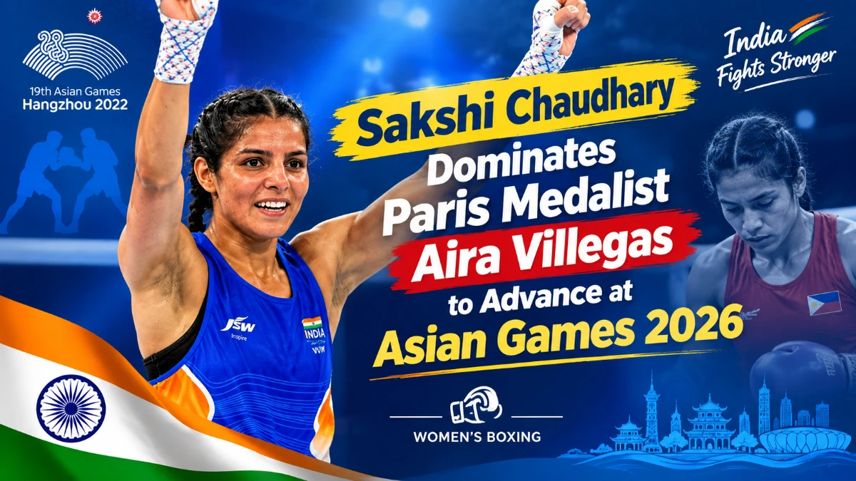Sakshi Chaudhary defeats Aira Villegas to advance at Asian Games 2026