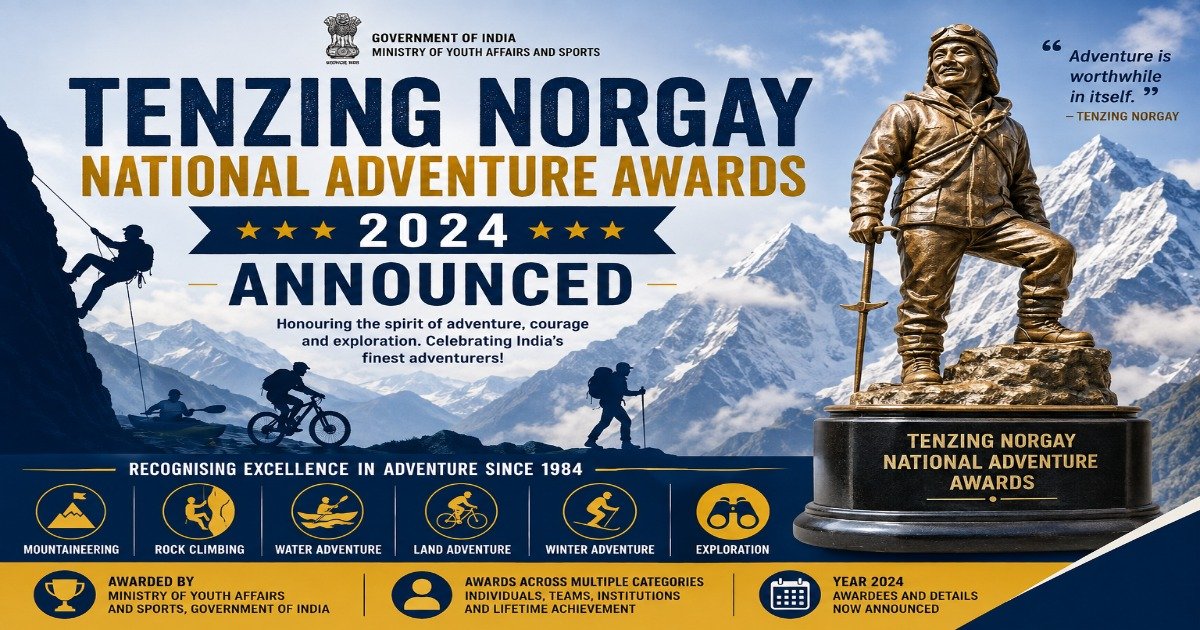 Tenzing Norgay National Adventure Awards 2024 announced for outstanding adventure achievements