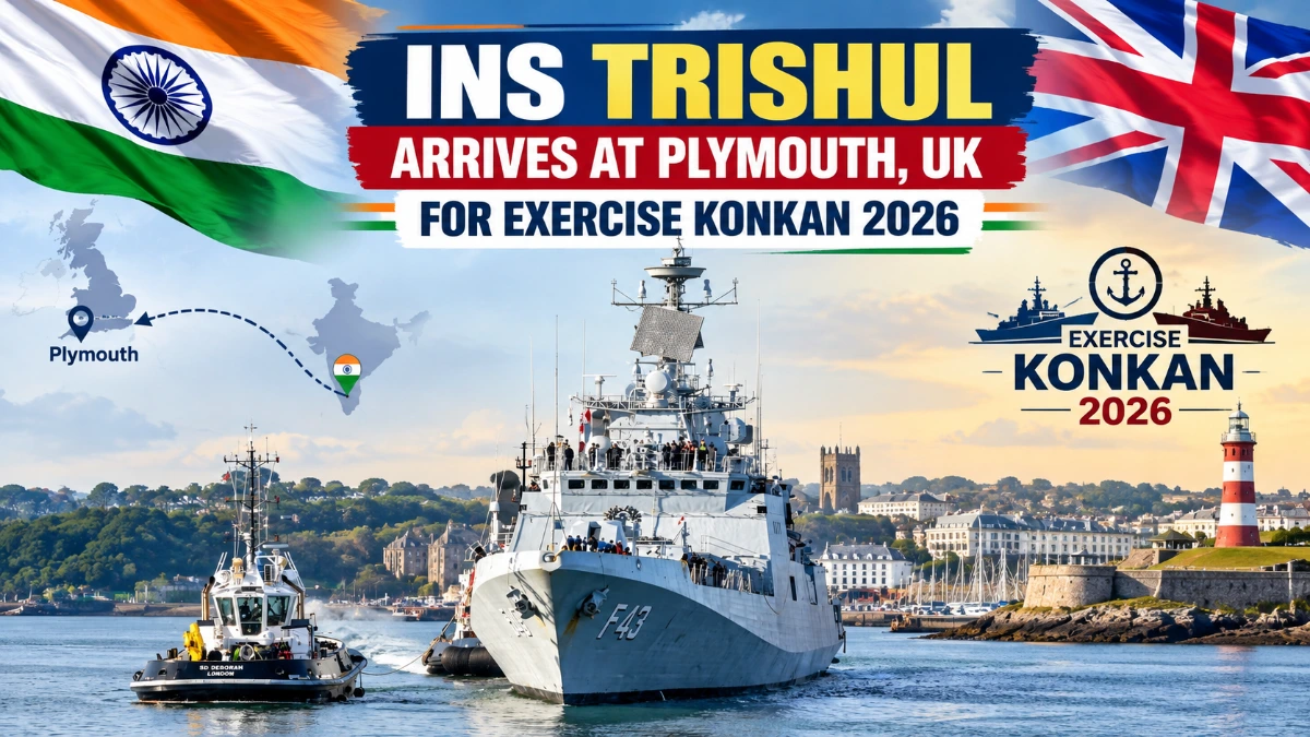 INS Trishul Plymouth Exercise Konkan 2026 bilateral naval drill with UK Royal Navy