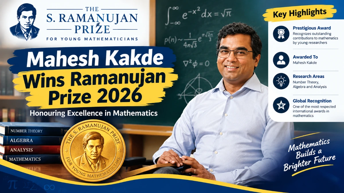 Mahesh Kakde wins Ramanujan Prize 2026